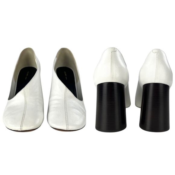 Celine White Block Heels - Picture 4 of 7